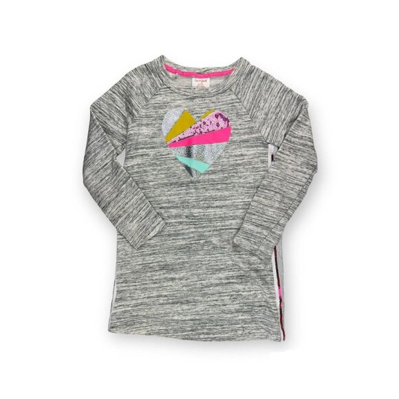 Cat & Jack Holographic Heart Sweater Tunic {7/8} - Picture 1 of 8